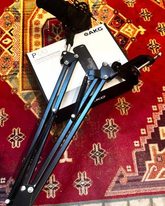 AKG P120 Microfono Condenser+Braccio+Shock Mount