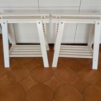 Cavalletti  MITTBACK, bianco, 58x70/93 cm