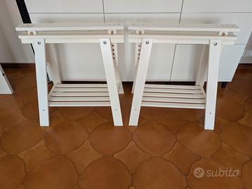Cavalletti  MITTBACK, bianco, 58x70/93 cm