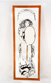 Specchio etnico con cornice 45x126cm