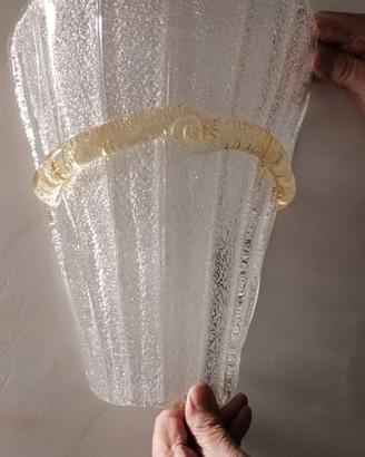 2 appliques lampade da muro in vetro di murano