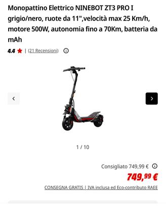 Monopattino segway z3 pro