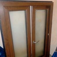 Finestra PVC Noce 96,5x133,5 - Anta Ribalta nuova