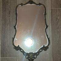 specchio barocco  in ottone dorato anni 30 Francia