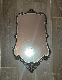 specchio barocco  in ottone dorato anni 30 Francia