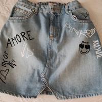 Gonna in jeans bambina Pinko taglia 42