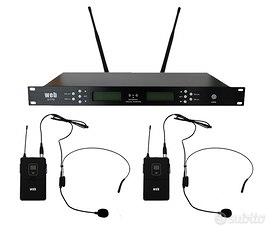 Radiomicrofono UHF wireless U-712 kit da 2