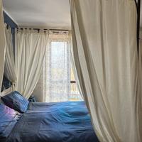 Letto baldacchino in ferro