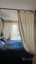 Letto baldacchino in ferro