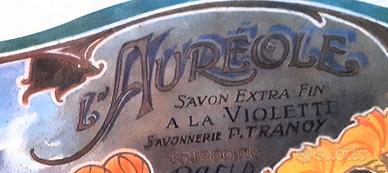 Cartello pubblicitario Saponi "L'Aureole"