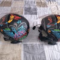 casco jet con interfono