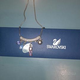 Swarovski collana con ciondoli e cristalli