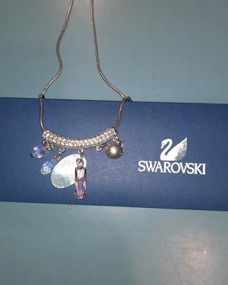 Swarovski collana con ciondoli e cristalli