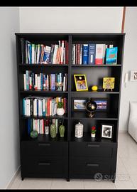 Libreria ikea Brimnes nera con cassetti 