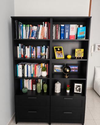 Libreria ikea Brimnes nera con cassetti 