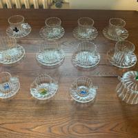 Set 12 Tazze Vetro Soffiato con Piattini