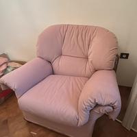 2 poltrone rosa in velluto