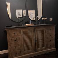 Mobile da bagno con piano in marmo