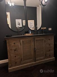 Mobile da bagno con piano in marmo