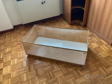 Portavasi rettangolare con rotelle