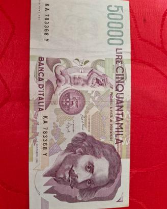 Banconota da 50000lire Bernini gov.Ciampi 