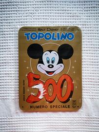Targa celebrativa Topolino n° 500 Walt Disney