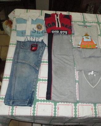 Nr.1 jeans+1 tuta+4 maglie(E 2/E 3/E 4 tot. E 16)