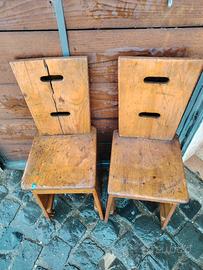 Un set di 2 sedie da pranzo di montagna di Aranjou