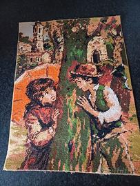 Tela interamente ricamata a mano