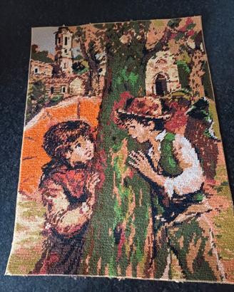 Tela interamente ricamata a mano