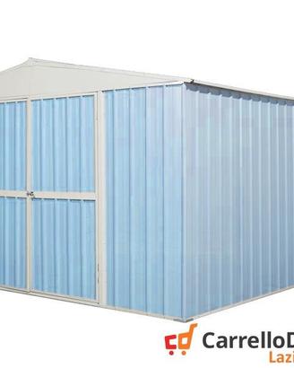 Box prefabbricato in acciaio 360x430cm azzurro