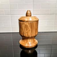 Contenitore in legno di ulivo cucina barattolo