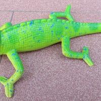 lucertola camaleonte di gomma, 22 cm