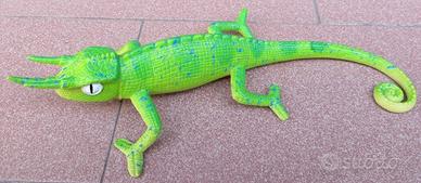 lucertola camaleonte di gomma, 22 cm