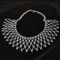 Collana Colletto Etnica Nera Tribale vintage