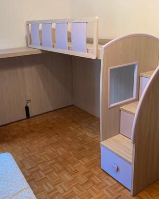 Letto a castello in legno cameretta bimbi
