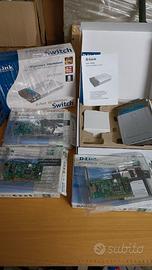 Switch DLink 10/100 DES 1008D  +  3 schede
