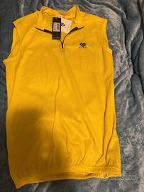 Maglia da bicicletta smanicata gialla XL