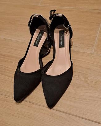 Scarpe Donna Nere a Punta Lisa W