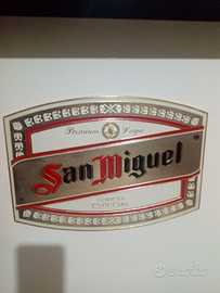 Targa birra metallo San Miguel