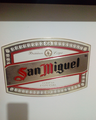 Targa birra metallo San Miguel