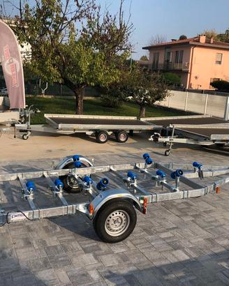 Rimorchio carrello per barca o gommone 1300Kg tot