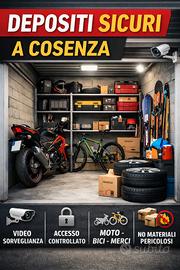 Spazi deposito sicuri per moto, bici e attrezzatur