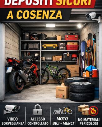Spazi deposito sicuri per moto, bici e attrezzatur