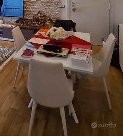 Tavolo Allungabile 140x90 fino a 220 + 4  poltrone