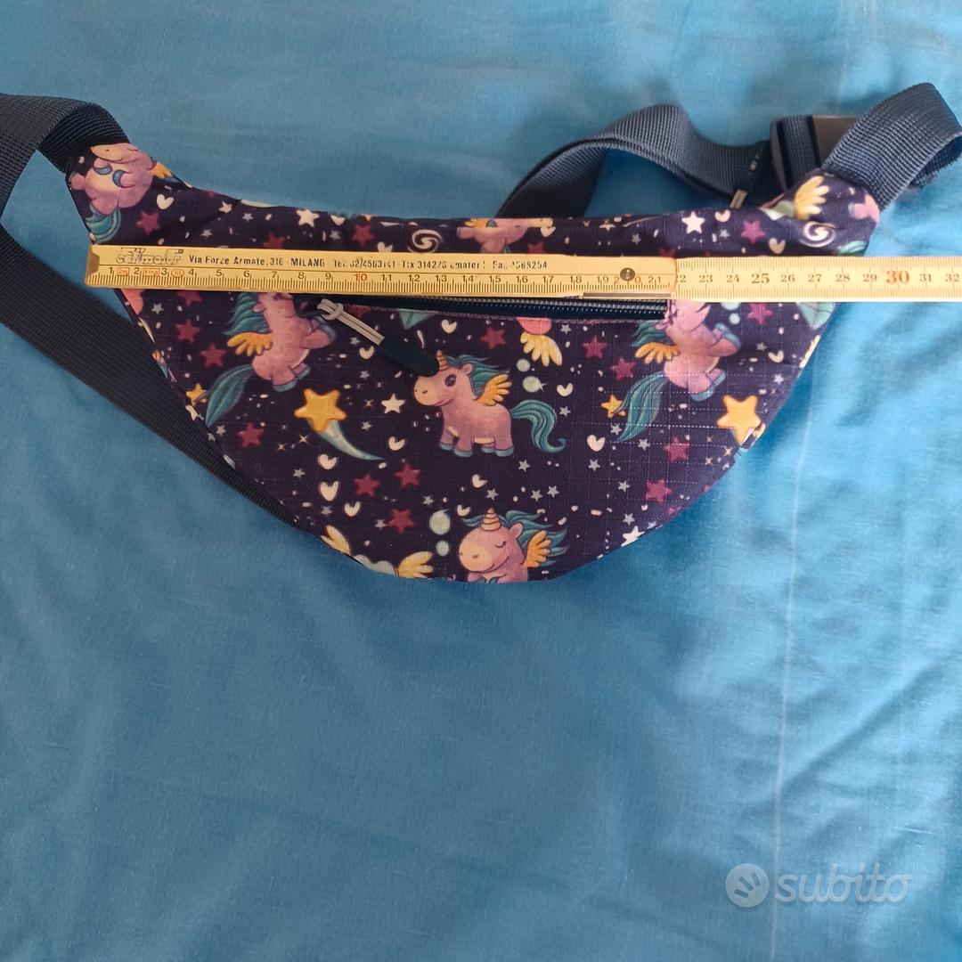 Marsupio Per Bambine A Forma Di Unicorno In Peluche Viola: Borsa A Tracolla, In Vita O A Mano, Regolabile. Perfetto Per 2-6 Anni, Regalo Originale.