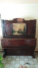 Viola con tamburo in legno 