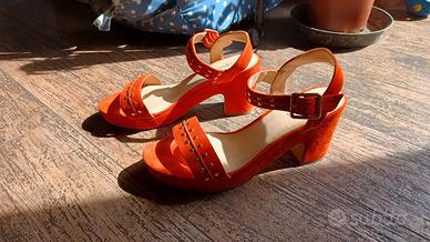 sandali velluto arancione nr.41