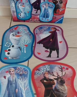 puzzle frozen dei 4 personaggi principali