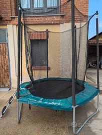 Trampolino elastico Rotondo con rete di protezione
